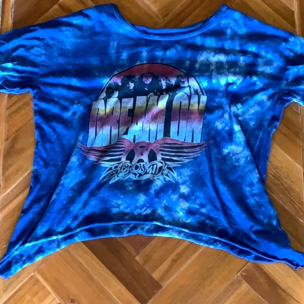 blue Aerosmith ''Dream On'' graphic T-Shirt